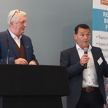 ECA's Jim Johnson (l) and Steve Murray (r) current EDA President