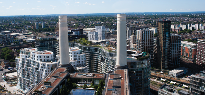 The view from Battersea's Chimney Lift Experience The view from Battersea's Chimney Lift Experience