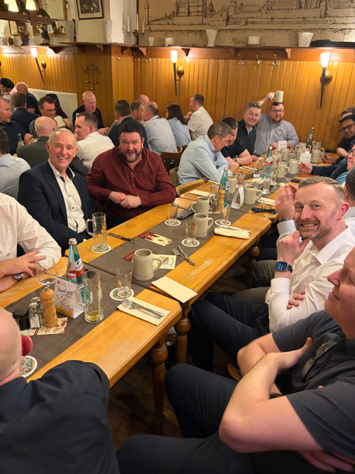 Relaxing after a day at Light and Building