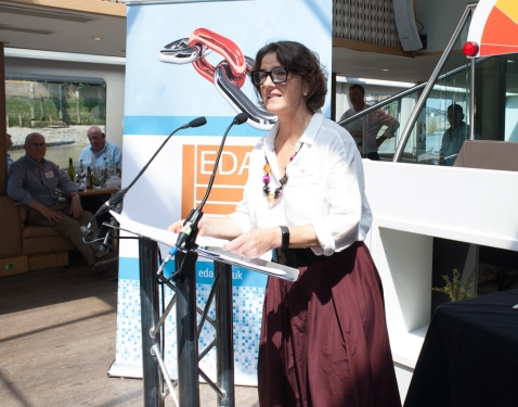 MF at Summer Event 2026 Margaret Fitzsimons delivering the welcome address at the Summer Event 2026