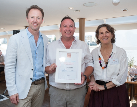 Jamie Ribbons, Sales Director at A T & T (GB) Ltd, receives the Most Engaged 2–5 Branches Award Jamie Ribbons, Sales Director at A T & T (GB) Ltd, receives the Most Engaged 2–5 Branches Award