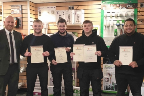 GA Nicholas Profit Centre Manager, Joe Roberts (far left) with his learners (from left to right) Corey Walker, Rhys Turner, Connor Gregory and Nicholas Gee
