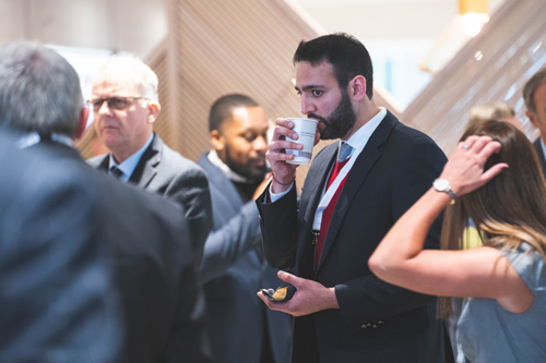 Delegates Networking over coffee