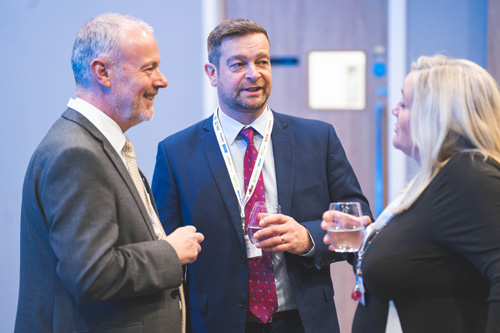 Delegates Networking over coffee