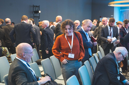 Delegates fill the room