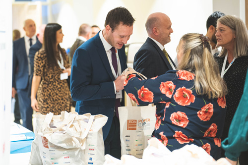 Guests receive their sponsored goody bags