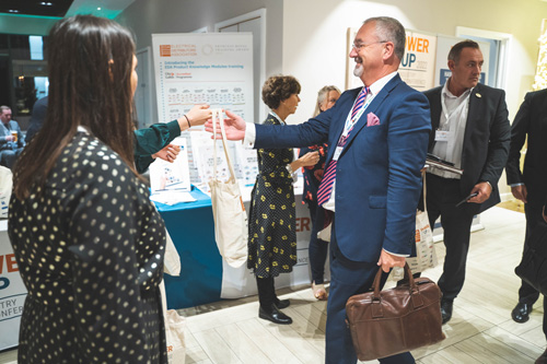 Guests receive their sponsored goody bags