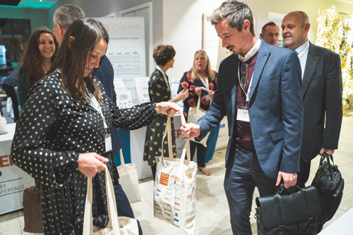 Guests receive their sponsored goody bags