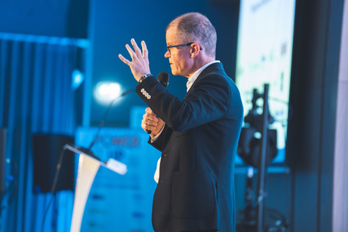 Dominic Holland entertains guests