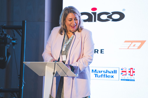 Anne Vessey, EDA, introduces the evening guest