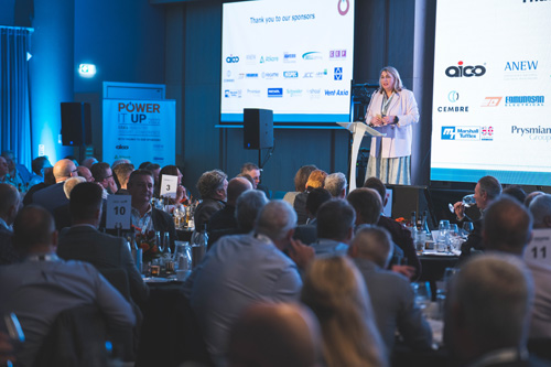 Anne Vessey thanks the Power It Up sponsors