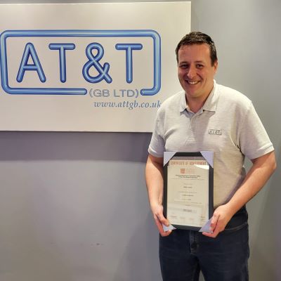 Marc Leaney from A T & T (GB) Ltd with his Credit in Customer Service. 
