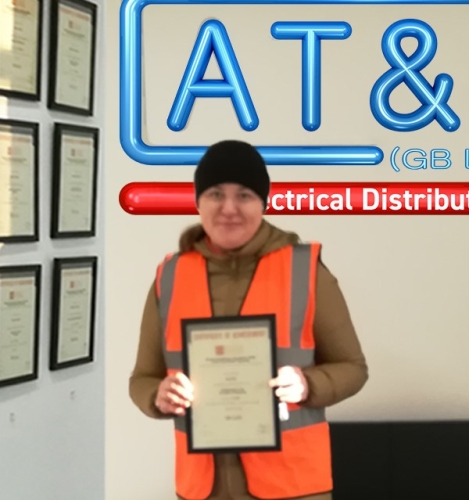Well done to Daria Ure a Warehouse Operative at A T & T (GB) Ltd , for achieving a Credit in her Introduction to The Principles of Electricity Product Knowledge Module.