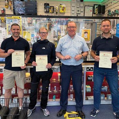 Congrats to the team from Eurosales in Ireland, Ringsend Branch. Left to right: Glenn Murphy, Adam Roche, David Donohue (Manager) and Lukas Plominski