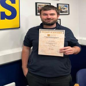Well done to Joshua Wooding for achieving a Distinction on his first  Product Knowledge Module: Introduction to the Principles of Electricity. 